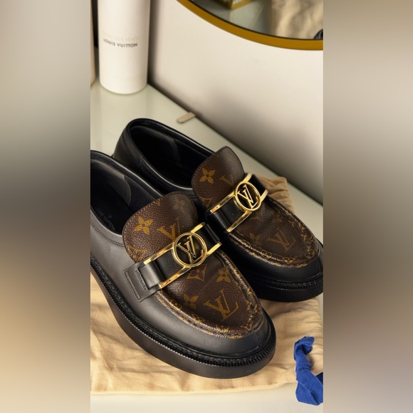 Louis Vuitton loafers, size 38, black and brown - Picture 2 of 7